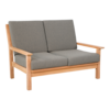 Loungebank Teak 124cm inclusief Kussens