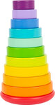 Regenboog stapeltoren junior 24 cm hout