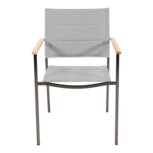 Marmaris Stapelstoel RVS Taupe - Set van 4 stuks