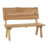 Bank Teak Boomstam 130cm