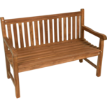 Bank Teak rechte rug 130cm