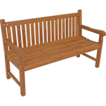 Bank Teak rechte rug 150cm