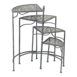 Plantentafel Romantic Viva la Vida Grijs 4 hoogtes 33x33x70cm