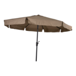 Libra parasol met volant taupe 3 m