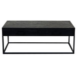 Koffietafel Jax Zwart 2 lades 120cm