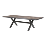 Tafel Castilla Negro met Kruispoot 243x103cm