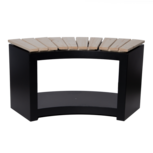 Bank met houtopslag gebogen