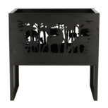 Rechthoekige vuurkorf met herten