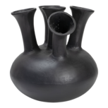 Vaas Tulp metaal zwart &oslash;30x30cm