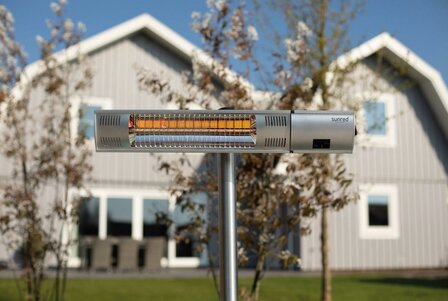 Sunred Terrasverwarmer Ultra Staand Zilver 2000 Watt
