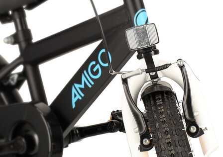 AMIGO Speeder 14 Inch Jongens Terugtraprem Zwart/Blauw