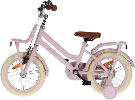 AMIGO Bella 14 Inch Meisjes Terugtraprem Roze