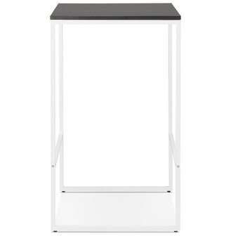 Hoge, industri&euml;le &#039;ORTOS&#039; tafel met zwart blad en witte structuur