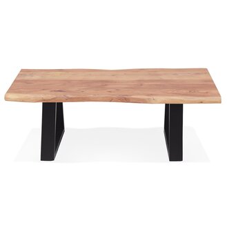 Salontafel &#039;RAFA&#039; van massief hout en metaal