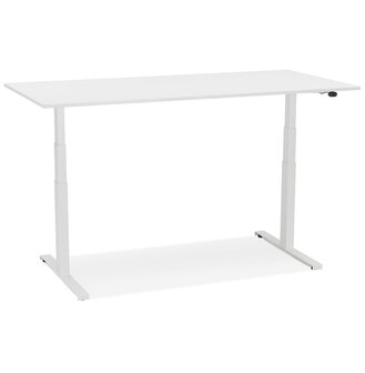 Witte verstelbare elektrische bureau &#039;TRONIK&#039; - 160x80 cm