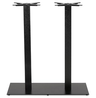 Zwart geverfde metalen tafelpoot &#039;NERO DOUBLE&#039; 100 cm