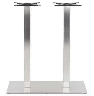 Tafelpoot van geborsteld metaal &#039;KARO DOUBLE&#039; 100 cm