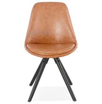 Design stoel &#039;STREET&#039; bruin industri&euml;le stijl