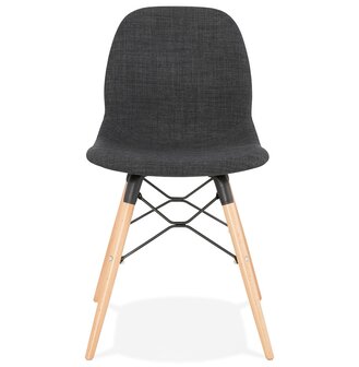 Scandinavische stoel &#039;BIZON&#039; van donkergrijze stof