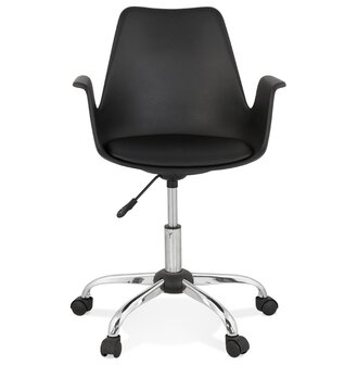 Zwarte design bureaustoel &#039;TRIP&#039; met armleuningen
