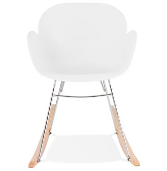 Witte design schommelstoel &lsquo;BASKUL&#039; in kunststof