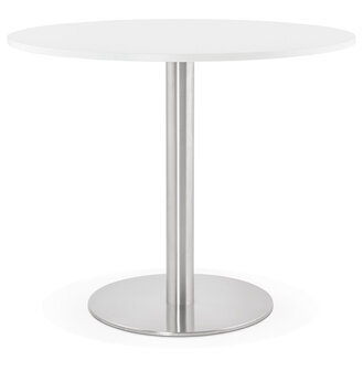 Kleine ronde bureautafel / eettafel &#039;DALLAS&#039; wit - &Oslash; 90 cm