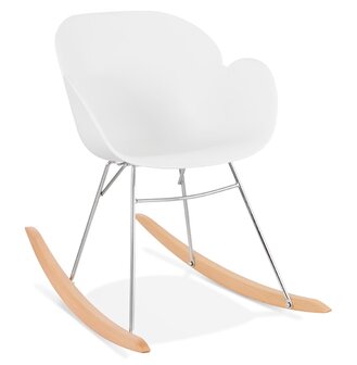 Witte design schommelstoel &lsquo;BASKUL&#039; in kunststof