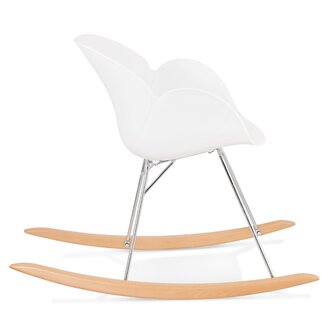 Witte design schommelstoel &lsquo;BASKUL&#039; in kunststof