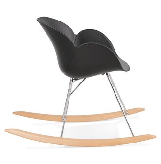 Zwarte design schommelstoel &lsquo;BASKUL&#039; in kunststof