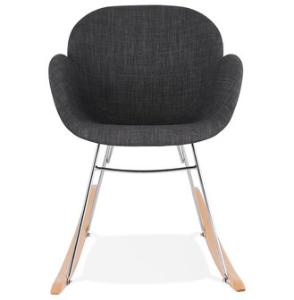 Design schommelstoel &lsquo;ROCKY&#039; in donkergrijze stof