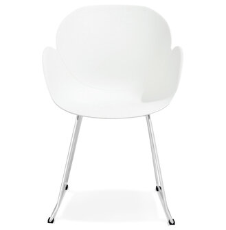 Designstoel &lsquo;NEGO&#039; in witte kunststof