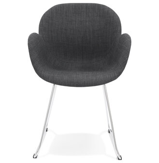 Designstoel &lsquo;JUMBO&#039; in donkergrijze stof