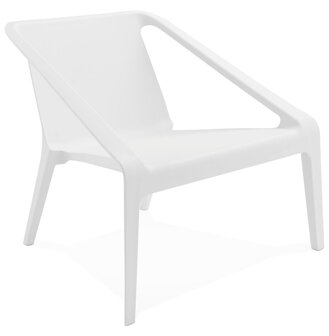 Lounge tuinzetel &lsquo;SUNNY&#039; in witte kunststof