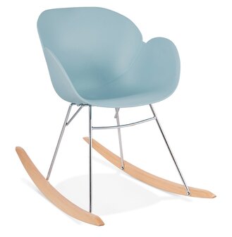Design schommelstoel &#039;BASKUL&#039; blauw van kunststof