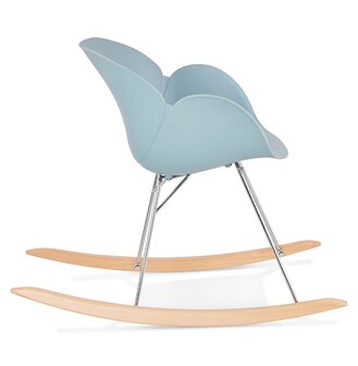 Design schommelstoel &#039;BASKUL&#039; blauw van kunststof