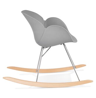 Design schommelstoel &#039;BASKUL&#039; grijs van kunststof
