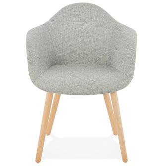 Design stoel met armleuningen &#039;RAMBLA&#039; van grijze stof