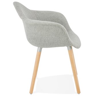 Design stoel met armleuningen &#039;RAMBLA&#039; van grijze stof