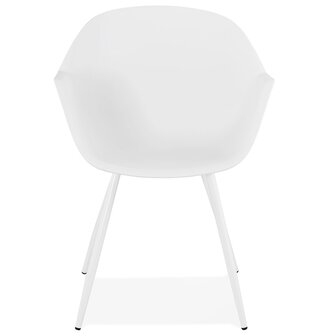 Witte designstoel met armleuningen &#039;KELLY&#039;