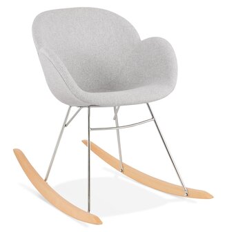 Design kantelstoel &#039;ROCKY&#039; lichtgrijs in stof
