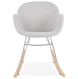 Design kantelstoel &#039;ROCKY&#039; lichtgrijs in stof