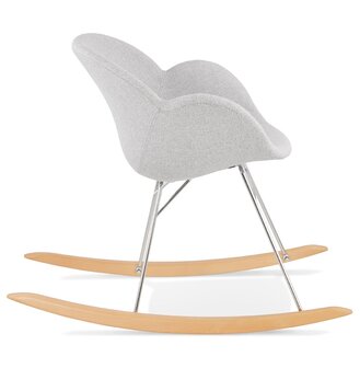 Design kantelstoel &#039;ROCKY&#039; lichtgrijs in stof