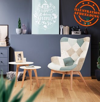 Oorfauteuil loungemodel &#039;DAMIAN&#039; in Scandinavische stijl