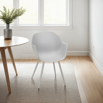 Grijze design stoel met armleuningen &#039;KELLY&#039;