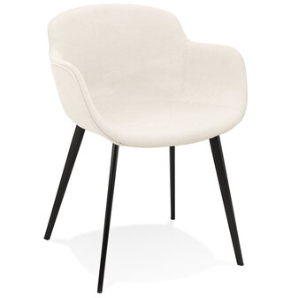 Beige stoffen stoel met armleuningen &#039;NEGRONI&#039;