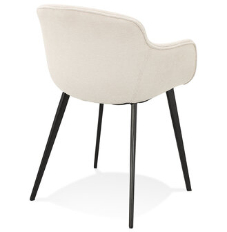 Beige stoffen stoel met armleuningen &#039;NEGRONI&#039;
