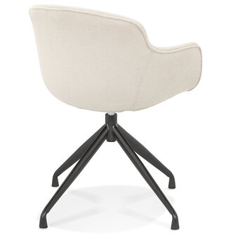 Design stoel met armleuningen &#039;MIMO&#039; van beige stof