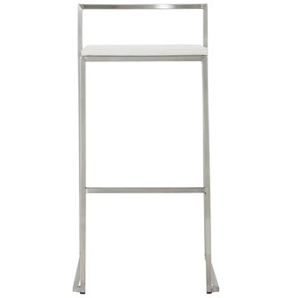 Witte, design barkruk &#039;DISKO&#039; stapelbaar