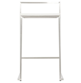Witte halfhoge design kruk &#039;DISKO MINI&#039; stapelbaar