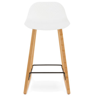 Witte, halfhoge kruk &lsquo;MAKI MINI&#039; in Scandinavische stijl